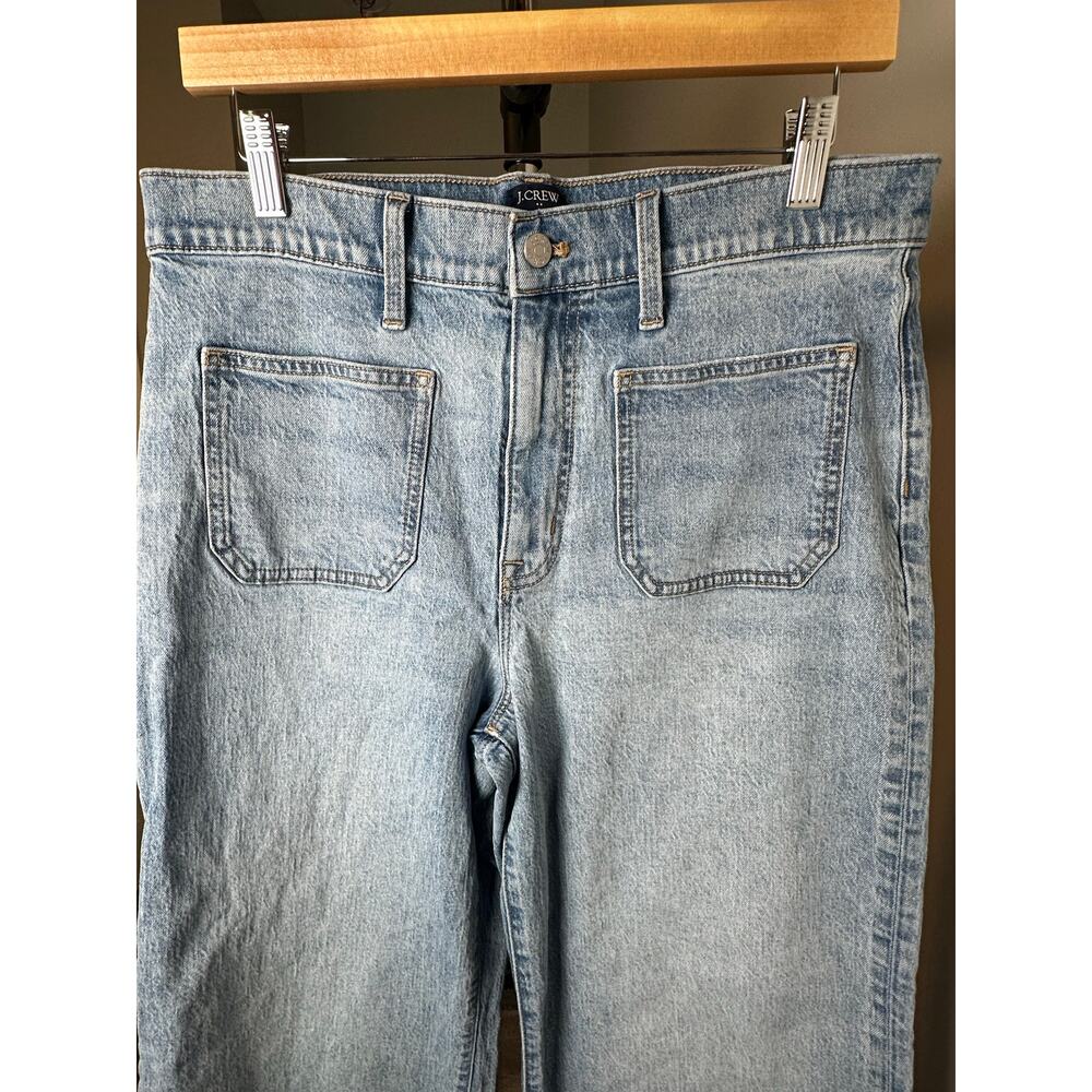 J.Crew Factory Womens 30 Full Length Slim Wide Leg Jeans High Rise Light Wash - Picture 2 of 11